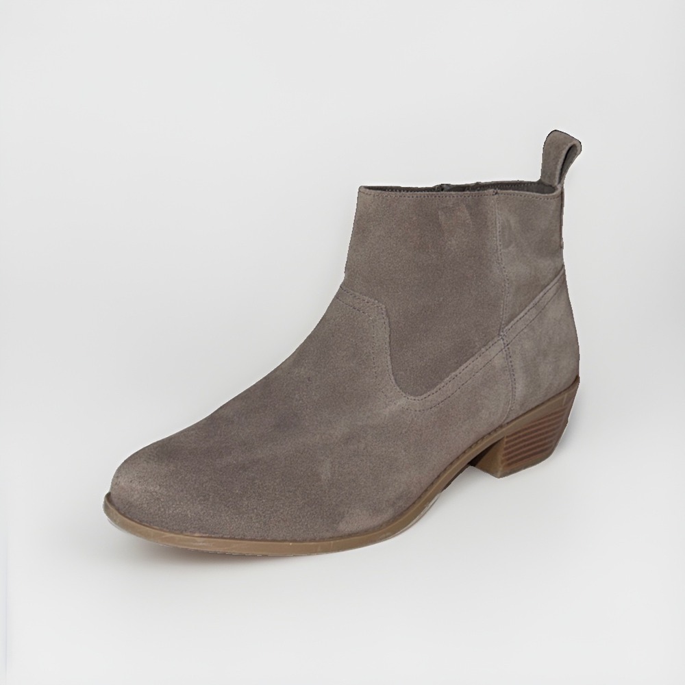 Vionic Women's Vera Water Resistant Suede Ankle Boots Size 9.5 Taupe/Gray